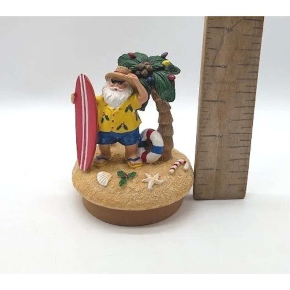 Yankee Candle Our America Christmas Santa‎ Claus Candle Jar Topper Tropical Surf